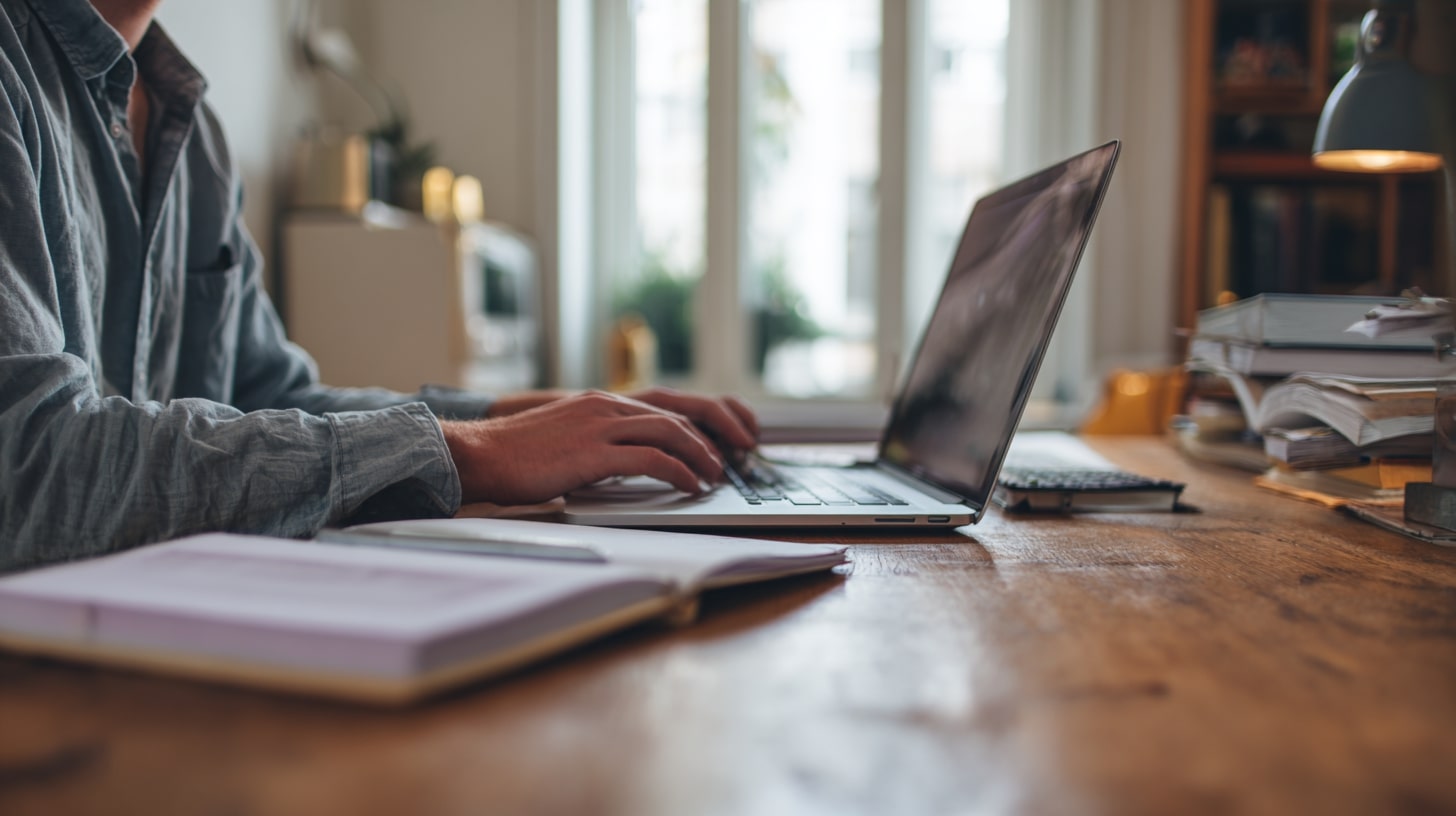 Personne comparant des informations et prenant des notes pour bien choisir son électroménager selon ses besoins réels.