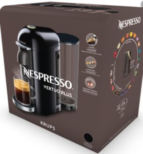 Boîte du Nespresso Vertuo noire Intense