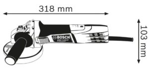 Dimension du Bosch Professional GWS 7-125
