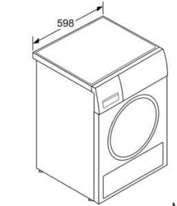 Dimension du Sèche-linge à condensation Bosch WTN85V07FF
