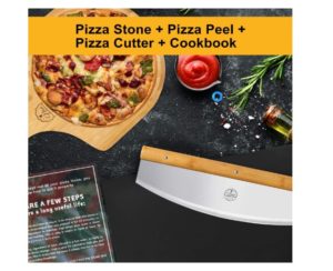 Plateau,pelle,cutter,avec manuelle de cuisson du Kit Pizza NeoCasa