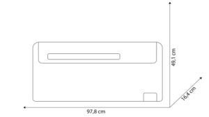 Dimension de l'OLIMPIA Splendid Unico Air Inverter 8HP