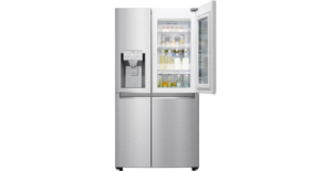 Réfrigérateur avec porte transparente