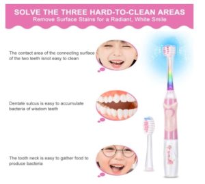 Brosse à dents électrique OTraki résoudre les trois zones difficiles à nettoyer