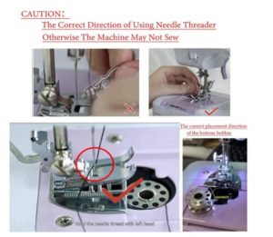 Mode d'insertion du fil du Mini machines à coudre ZhaoCo DDC-SM20-002