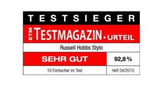Certificat test magasin du Cuiseurs à oeufs  Russell Hobbs 14048-56
