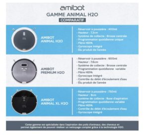 Fiche technique du Amibot Animal Comfort H2O