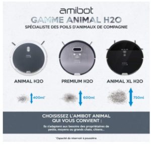 Les differentes types d'usage du Amibot Animal Premium H2O