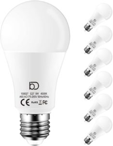Ampoules LED consommant 9 watts au lieu de 60 watts