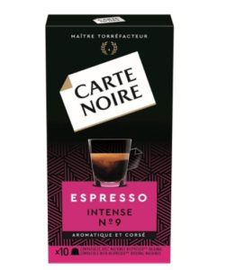 Vue de face de la Carte Noire Espresso Intense