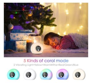Les différentes types de couleurs LED du Zoto réveil enfant