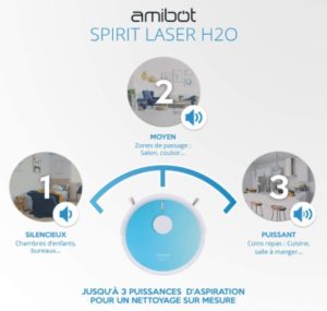 Caractéristiques sonores de l'Amibot Spirit Laser H20