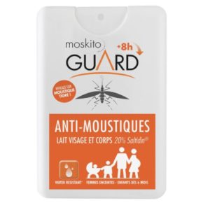 Vue de face de l'Anti-moustique lait visage et corps Moskito Guard