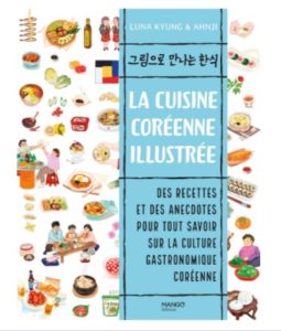 Vue de face du La cuisine coréenne illustrée