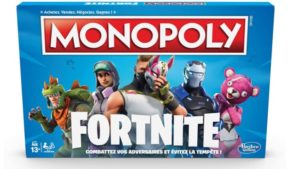 Vue de face du Monopoly Fortnite