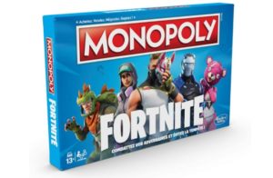 Vue de côté du Monopoly Fortnite