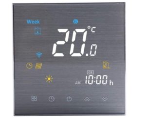 Vue de face du Thermostat pour le chauffage – Qiumi