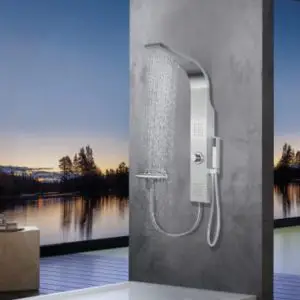 Colonne de douche sans robinet mitigeur en acier inoxydable 304 avec hydromassage Elbe n1