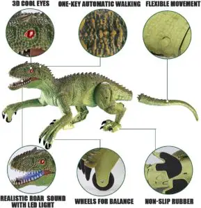Identification des pièces du Dinosaure jouet vélociraptor avec télécommande Gilobaby