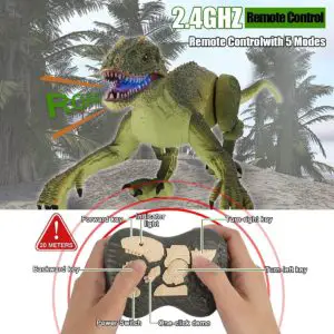 Dinosaure jouet vélociraptor avec télécommande Gilobaby n3