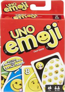 Coffret du jeu Uno Emoji