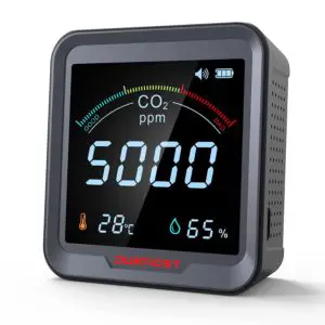 Vue simple du Durficst Détecteur CO2, appareil portable mesurant la qualité de l’air intérieur