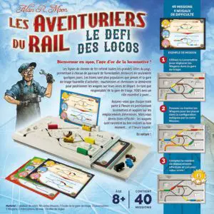 Dos du jeu Les Aventuriers du Rail : Le Défi des Locos