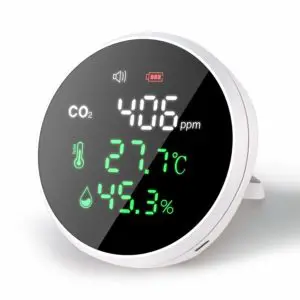 LifeBasis Capteur de CO2 3 en 1 pour température humidité avec écran LCD et fonction alarme n4