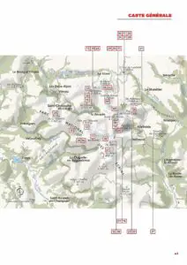 Carte Massif des Écrins, alpinisme plaisir,Courses de F