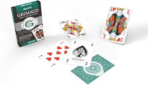 Vue d'ensemble jeu de cartes Belote