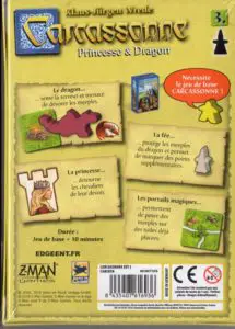Dos du jeu Carcassonne-Extension 3 Princesse et Dragon