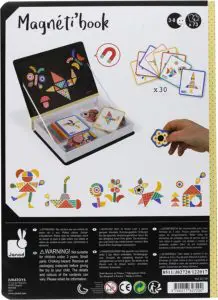 Dos de l'emballage du jeu Magneti’Book Moduloform