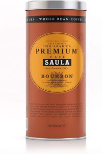 Vue de face du Café Saula grain Premium Bourbon
