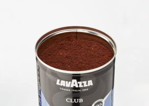 Vue de haut du Café moulu 100 % Arabica Lavazza club