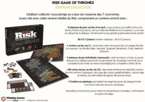 Caractéristique du jeu Risk Game of Thrones Edition Collector