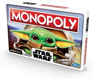 Vue de profil du Monopoly Star Wars L’Enfant